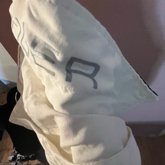 Tommy Hilfiger windbreaker retro full zip hooded jacket off white/white Large - Picture 3 of 14